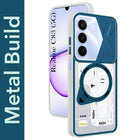 For Realme C83 5G Metallic Back Cover Case (Metallic Camera Protection & Buttons | Translucent Milky Shade | Hard Polycarbonate)