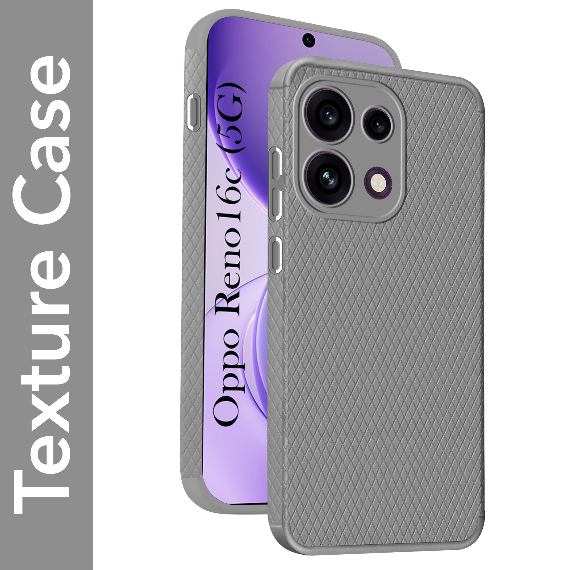 For Oppo Reno 16C 5G Back Cover Case Liquid Silicone (Camera Protection | Side Grip Texture | Soft and Flexible)