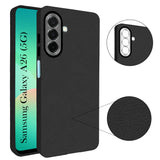 For Samsung Galaxy A26 5G Back Cover Case (Glass Like Camera Protection | Leather Feel | Minimalist Professional Grip)