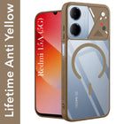 For Redmi 15A 5G Back Cover Case Lifetime Anti-Yellow Clear (Camera Protection | Side Grip | Wireless MagSafe Compatible)
