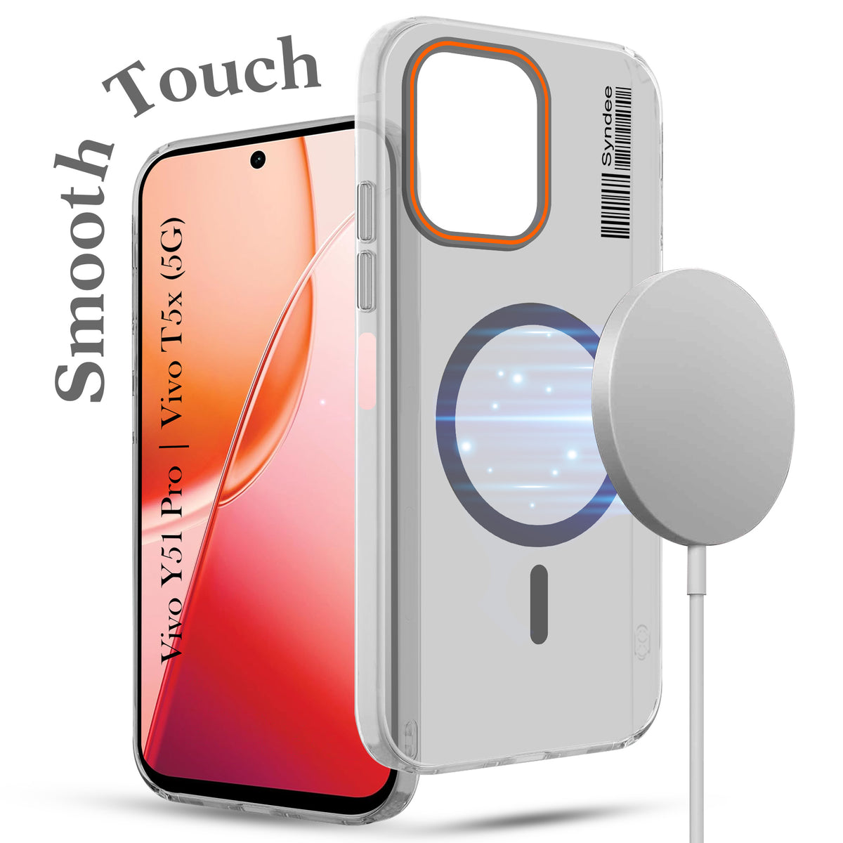 For Vivo Y51 Pro 5G | Vivo T5x Back Cover Case (Soft Touch | Camera Bump Protection | MagSafe Compatible | Matte Finish)