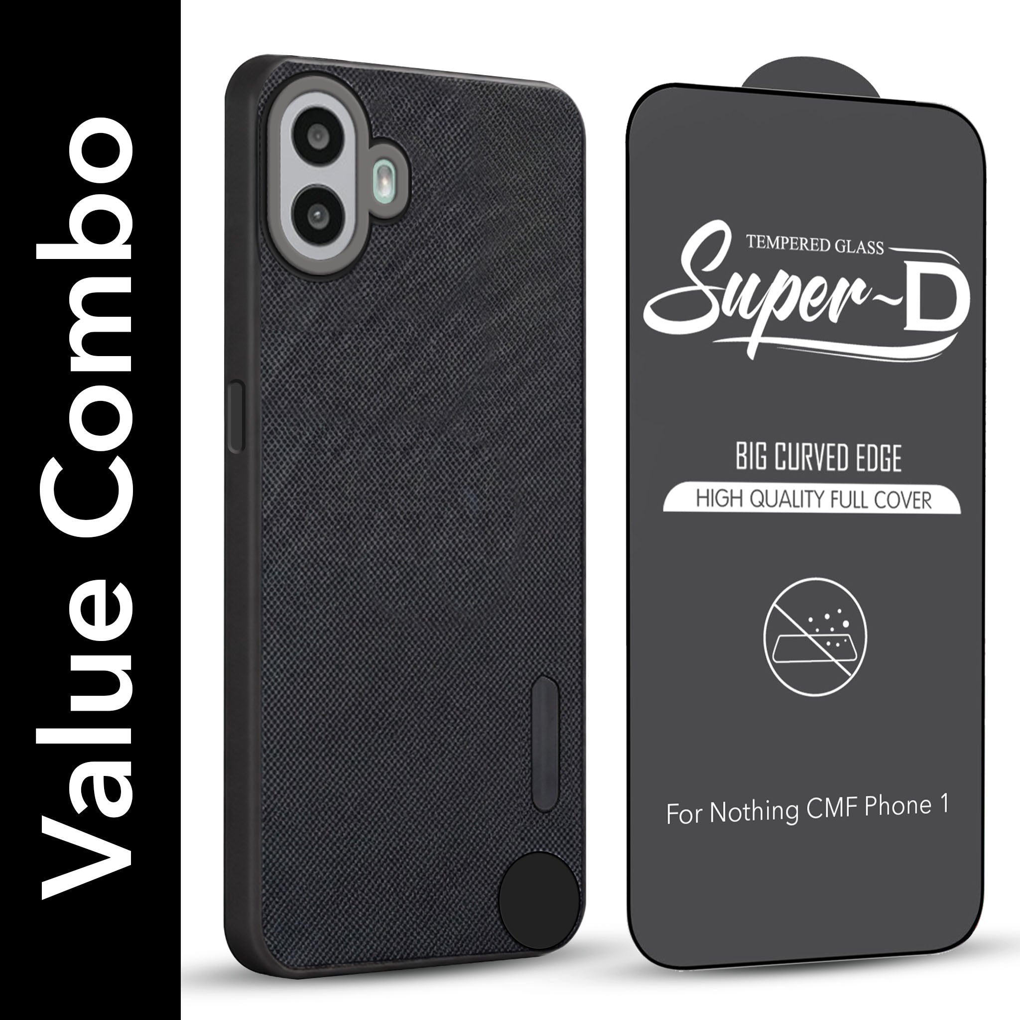 For Nothing CMF Phone 1 Combo (Textured Grip Design | Micro-Fiber Cloth Inside | Oleophobic Coating Screen Glass)