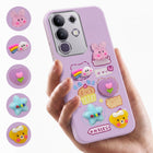 For Vivo T4x | Vivo Y31 Pro Back Cover Case (Cute 3D cartoon charms design | Slim Aesthetic Case for Girls | Camera Protection | Hard Unbreakable)