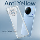 For Vivo X90 Back Cover Case Lifetime Anti-Yellow Clear (Sleek Hard Crystal | Shockproof and Camera Protection)
