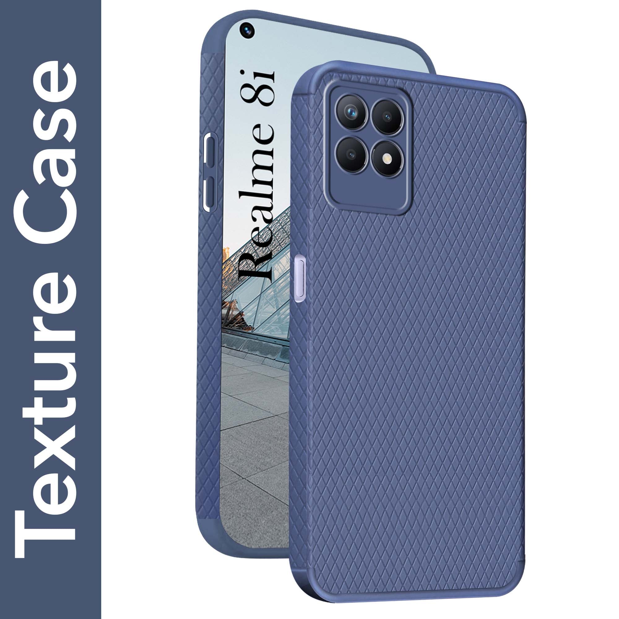 For Realme 8i Back Cover Case (Liquid Silicone | Side Grip | Camera Protection)