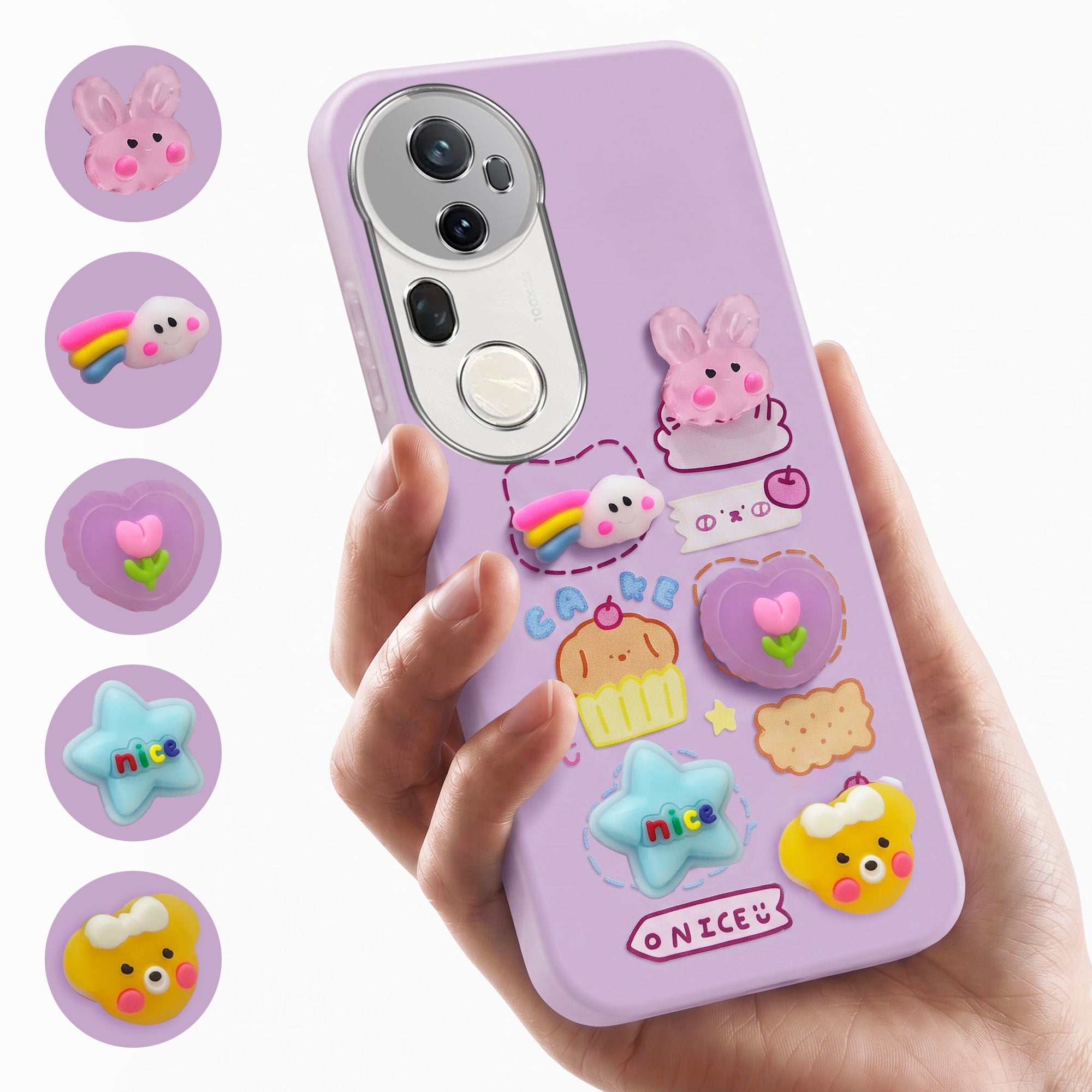 For Vivo T4 Ultra Back Cover Case (3D Cute Cartoons | Hard Back Side Soft | Matte Premium Finish | HD Printing)