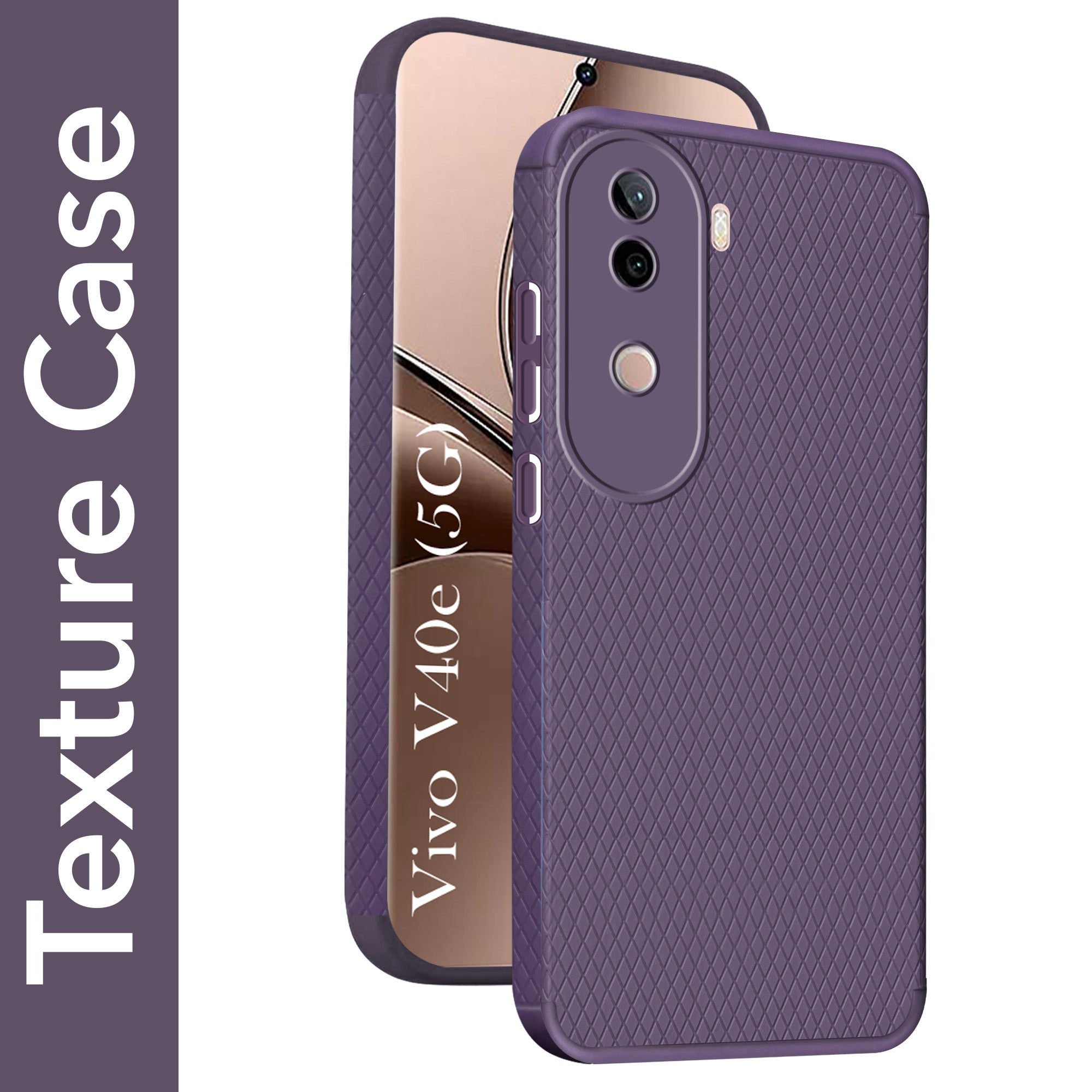 For Vivo V40e Back Cover Case (Liquid Silicone | Side Grip | Camera Protection)