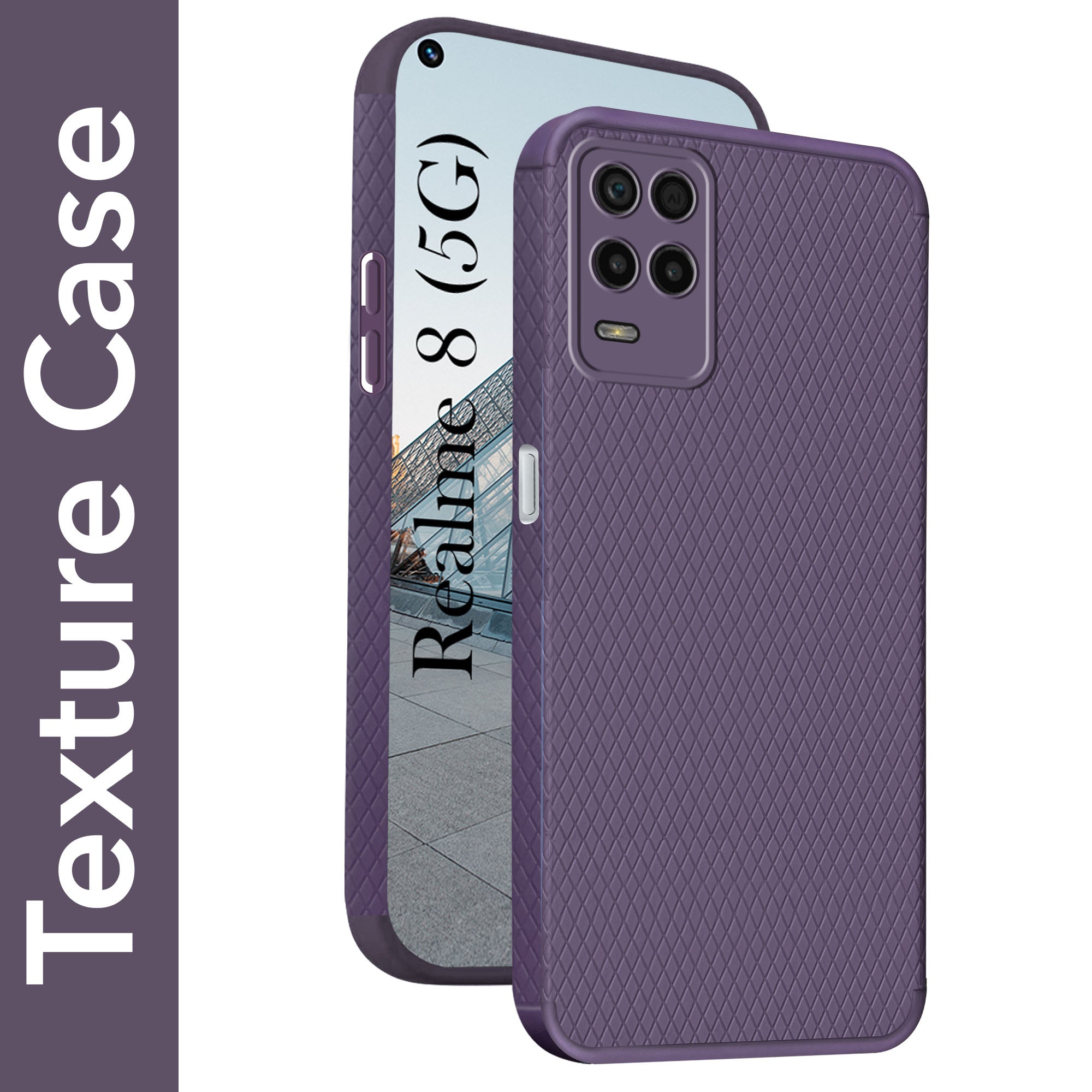 For Realme 8 5G Back Cover Case (Liquid Silicone | Side Grip | Camera Protection)
