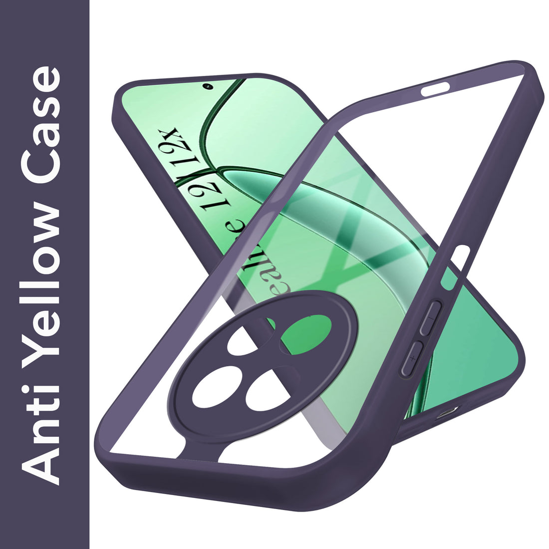 For Realme 12 | Realme 12X Ultra-Hybrid Back Cover Case (Lifetime Anti Yellow | Anti Scratch | Crystal Clear Shockproof)