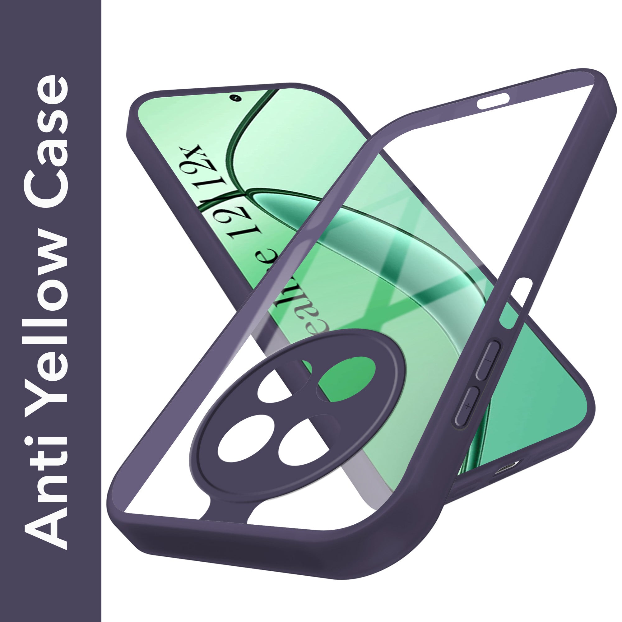 For Realme 12 | Realme 12X Ultra-Hybrid Back Cover Case (Lifetime Anti Yellow | Anti Scratch | Crystal Clear Shockproof)