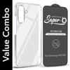 For Samsung Galaxy A36 5G Combo with Back Cover and 9H Tempered Glass (Lifetime Anti-Yellow | Sleek Hard Crystal | Oleophobic Coating Screen Glass)