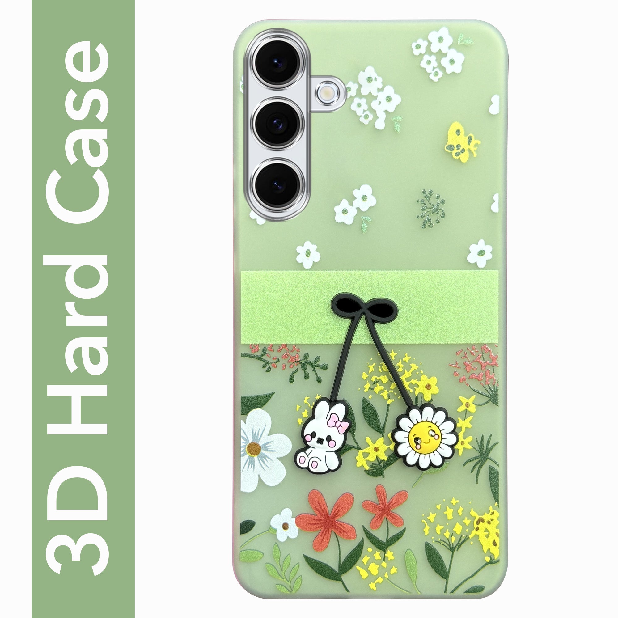 For Samsung Galaxy S24 FE Back Cover Case (3D Cute Cartoons | Hard Back Side Soft | Matte Premium Finish | HD Printing)