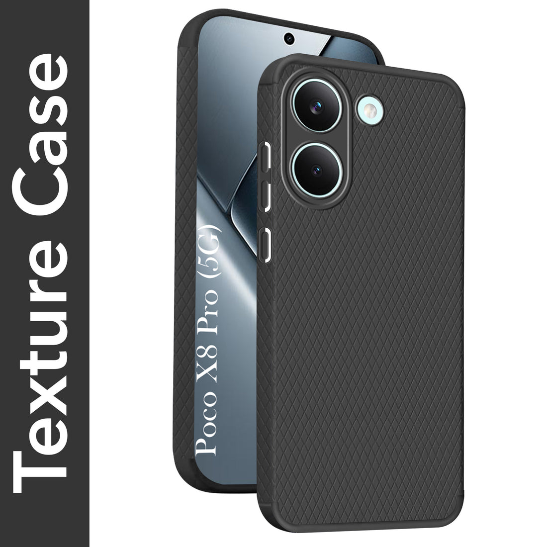 For Poco X8 Pro Back Cover Case Liquid Silicone (Camera Protection | Side Grip Texture | Soft and Flexible)