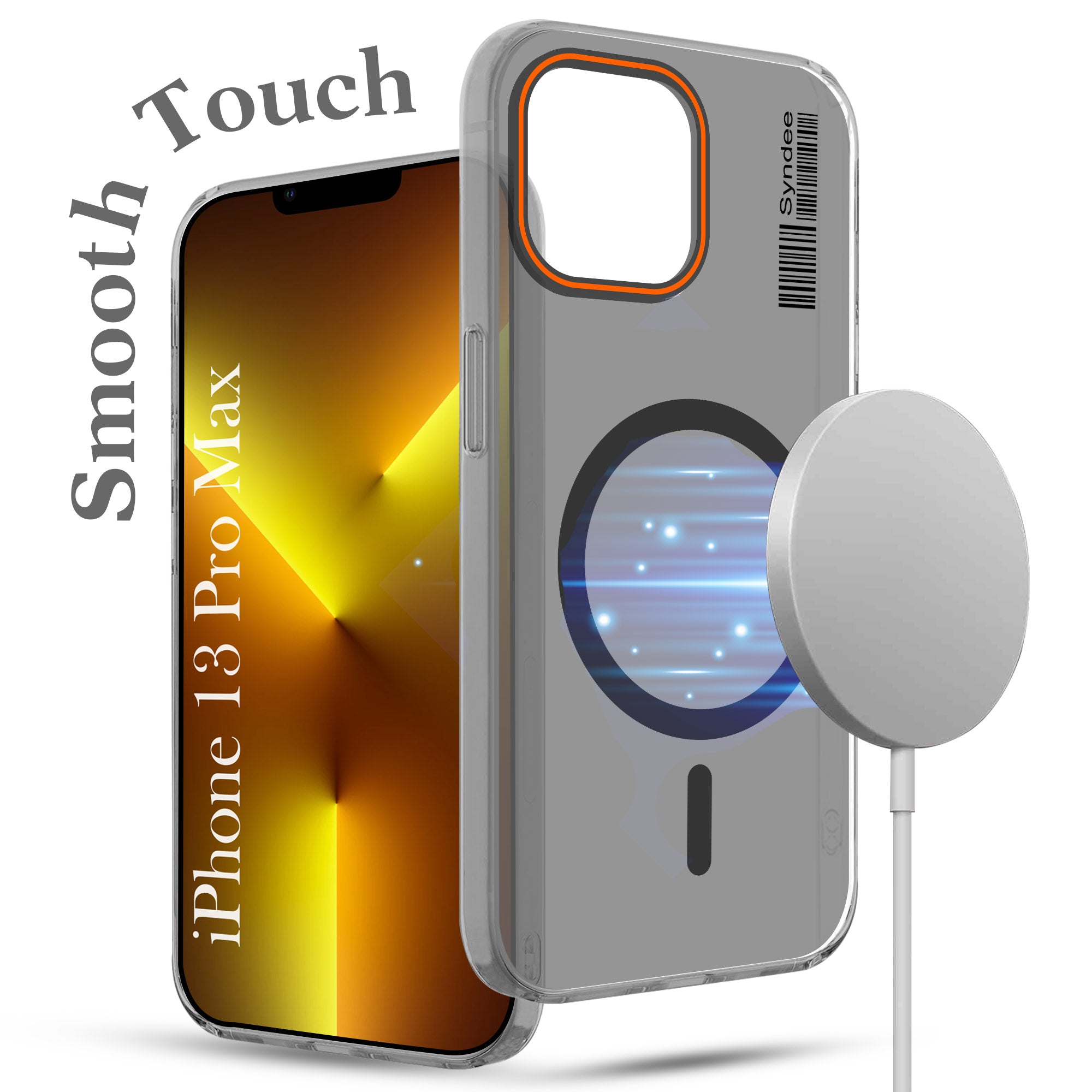 For Apple iPhone 13 Pro Max Back Cover Case  (Soft Touch | Camera Bump Protection | MagSafe Compatible | Matte Finish)