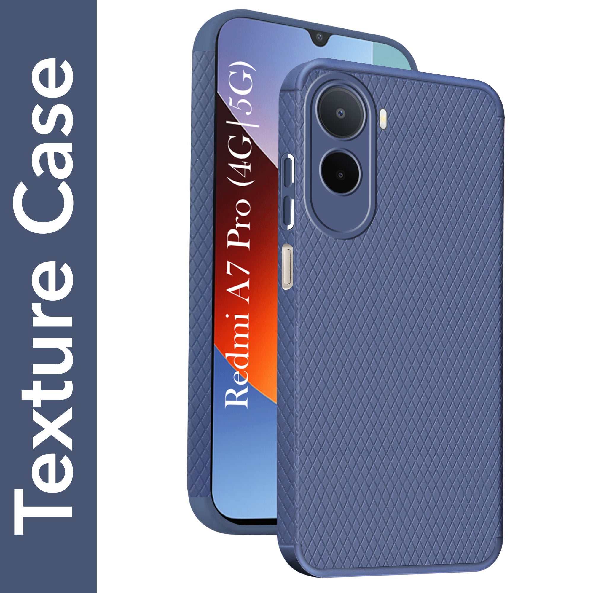 For Redmi A7 Pro 5G Back Cover Case Liquid Silicone (Camera Protection | Side Grip Texture | Soft and Flexible)