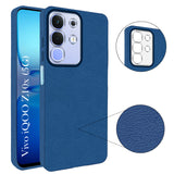 For Vivo iQOO Z10x Back Cover Case (Glass Like Camera Protection | Leather Feel | Minimalist Professional Grip)