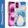 For Apple iPhone 16 Plus Back Cover Case (Luxury Floral Glitter Cute Butterfly | Diamond Studded Camera Bump | Girls & Women Design)