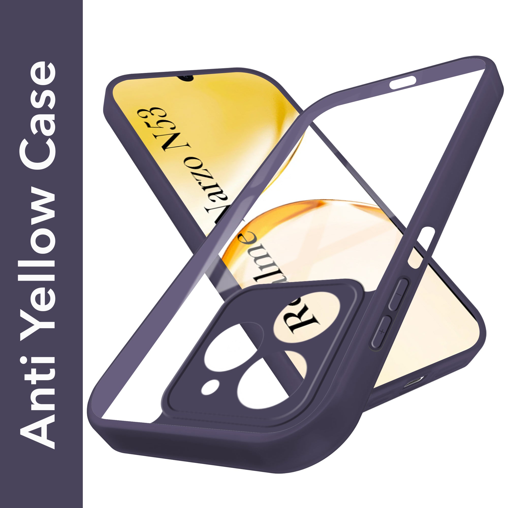 For Realme Narzo N53 Back Cover Case Ultra-Hybrid (Lifetime Anti Yellow | Anti Scratch | Crystal Clear Shockproof)