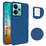 For Realme 14T Back Cover Case (Glass Like Camera Protection | Leather Feel | Minimalist Professional Grip)