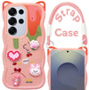 For Samsung Galaxy S25 Ultra Back Case Cover Strap (3D embossed Figures | Strap Holder | 360* Soft Cushion with Camera Bump)