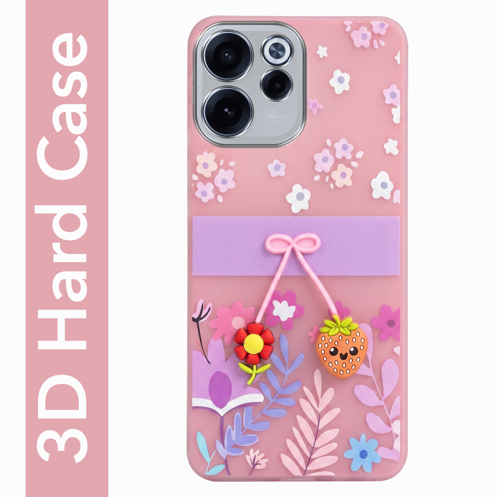 For Oppo Reno 15c Back Cover Case (3D Cute Cartoons | Hard Back Side Soft | Matte Premium Finish | HD Printing)