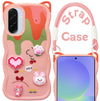 For Samsung Galaxy A36 5G Back Case Cover Strap (3D embossed Figures | Strap Holder | 360* Soft Cushion with Camera Bump)
