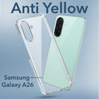 For Samsung Galaxy A26 5G Back Cover (Hard Anti Yellow Clear Case | Sleek Hard Crystal Clear | Drop & Camera Protection | Shockproof Polycarbonate)