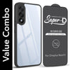 For Oneplus Nord 5 Combo with Back Cover and 9H Tempered Glass (Lifetime Anti-Yellow | Crystal Clear Shockproof | Oleophobic Coating Screen Glass)