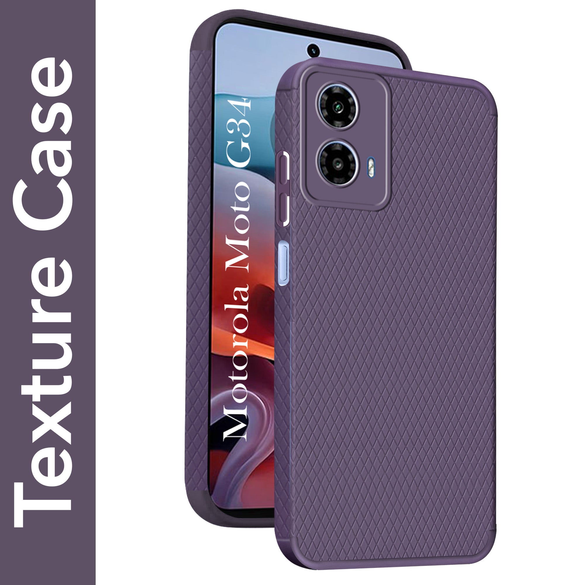 For Motorola Moto G34 5G Back Cover Case (Liquid Silicone | Side Grip | Camera Protection)