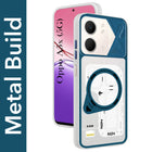 For Oppo A5X Metallic Back Cover Case (Metallic Camera Protection & Buttons | Translucent Milky Shade | Hard Polycarbonate)