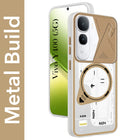 For Vivo Y400 Metallic Back Cover Case (Metallic Camera Protection & Buttons | Translucent Milky Shade | Hard Polycarbonate)
