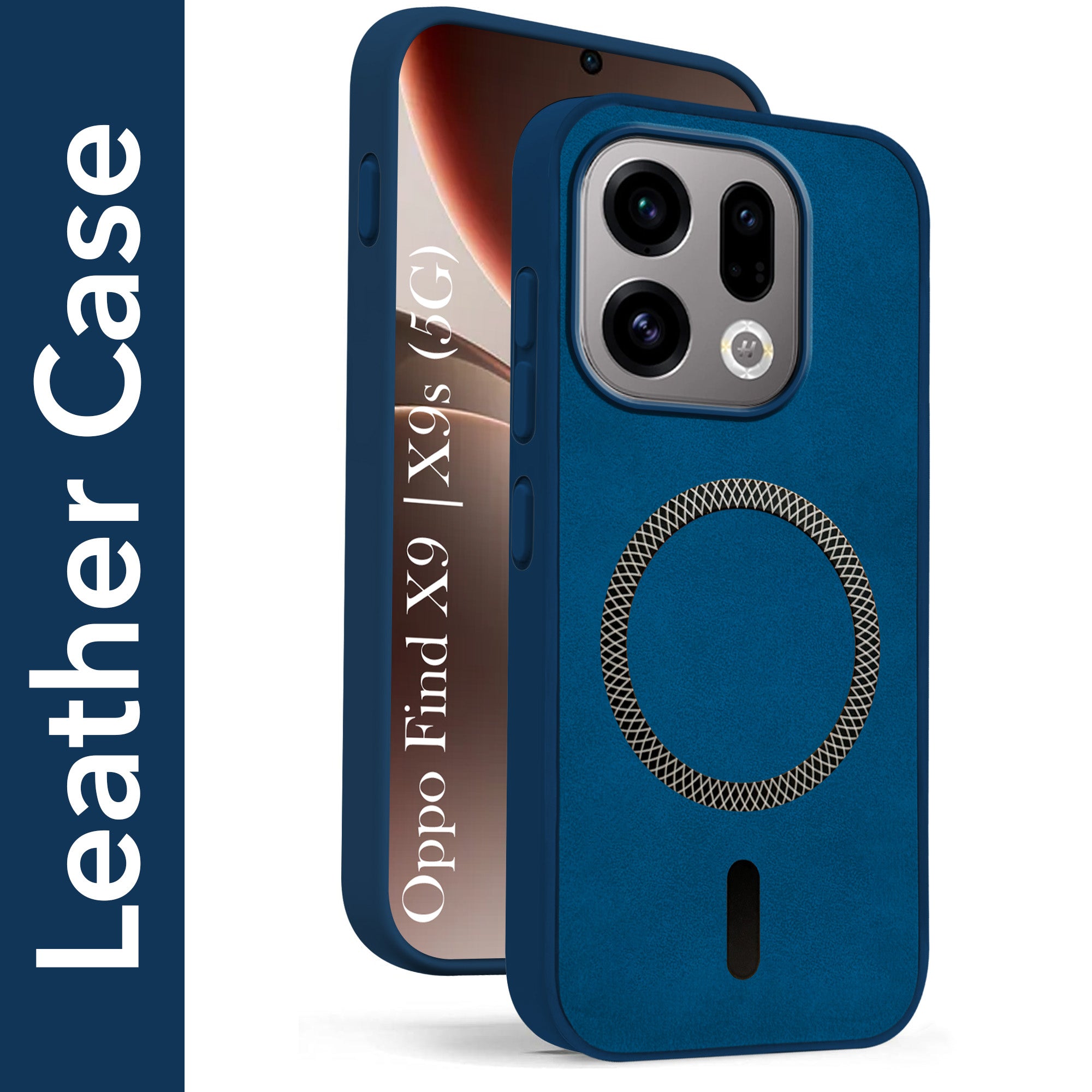 For Oppo Find X9 | Oppo Find X9s Back Cover Case Leather Finish (MagSafe Compatible Wireless Charging | Soft Touch | Camera Bump Protection)