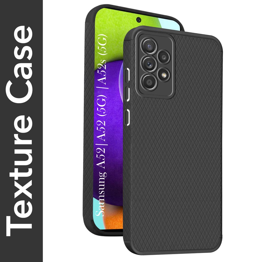 For Samsung Galaxy A52 | A52 5G | A52s 5G Back Cover Case (Liquid Silicone | Side Grip | Camera Protection)