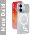For Redmi 15A 5G Metallic Back Cover Case (Metallic Camera Protection & Buttons | Translucent Milky Shade | Hard Polycarbonate)