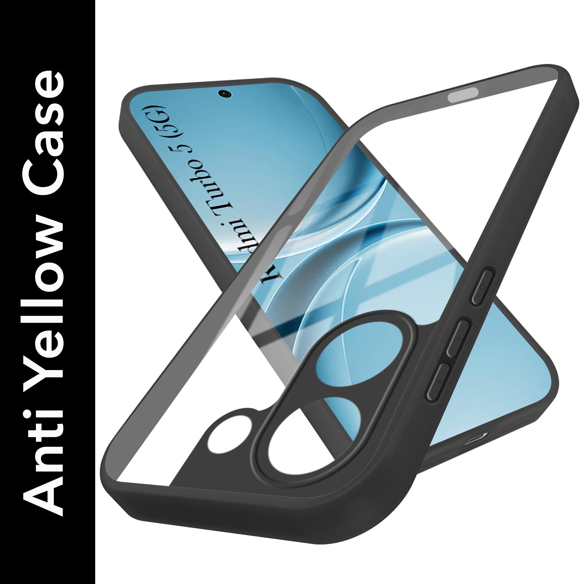 For Redmi Turbo 5 Back Cover Case Ultra-Hybrid (Lifetime Anti Yellow | Anti Scratch | Crystal Clear Shockproof)