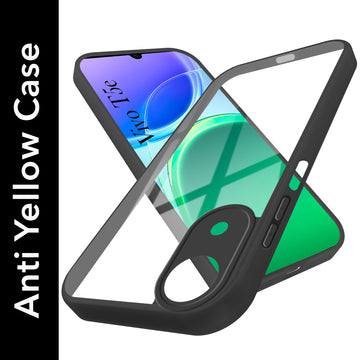 For Vivo T5e 4G Back Cover Case Ultra-Hybrid (Lifetime Anti Yellow | Anti Scratch | Crystal Clear Shockproof)