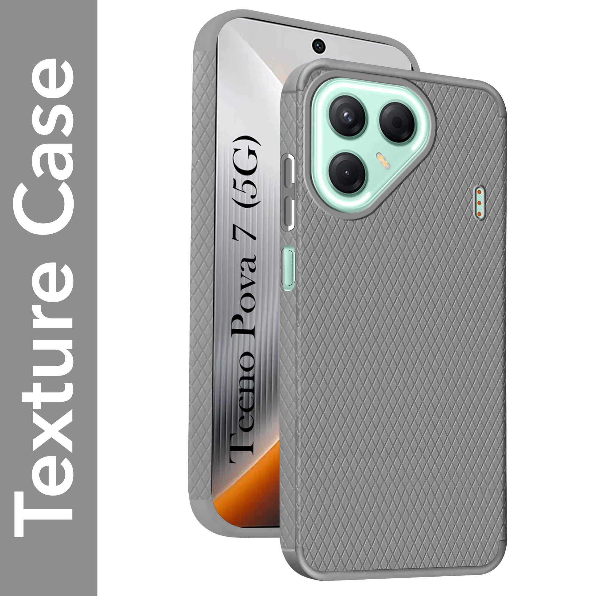 For Tecno Pova 7 5G Back Cover Case (Liquid Silicone | Side Grip | Camera Protection)