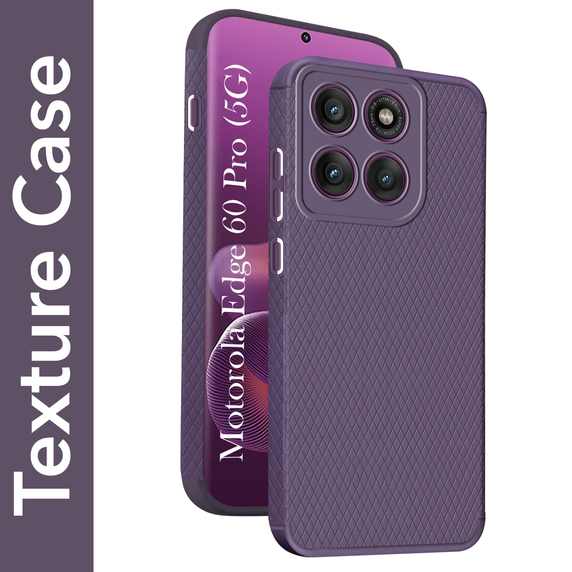 For Motorola Moto Edge 60 Pro Back Cover Case (Liquid Silicone | Side Grip | Camera Protection)