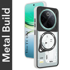 For Vivo T4 Metallic Back Cover Case (Metallic Camera Protection & Buttons | Translucent Milky Shade | Hard Polycarbonate)