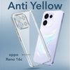 For Oppo Reno 16C 5G Back Cover Case Lifetime Anti-Yellow Clear (Sleek Hard Crystal | Shockproof and Camera Protection)