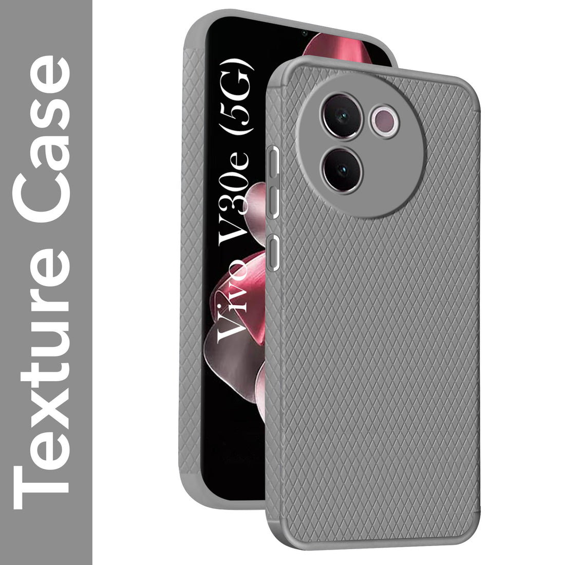 For Vivo V30e 5G Back Cover Case (Liquid Silicone | Side Grip | Camera Protection