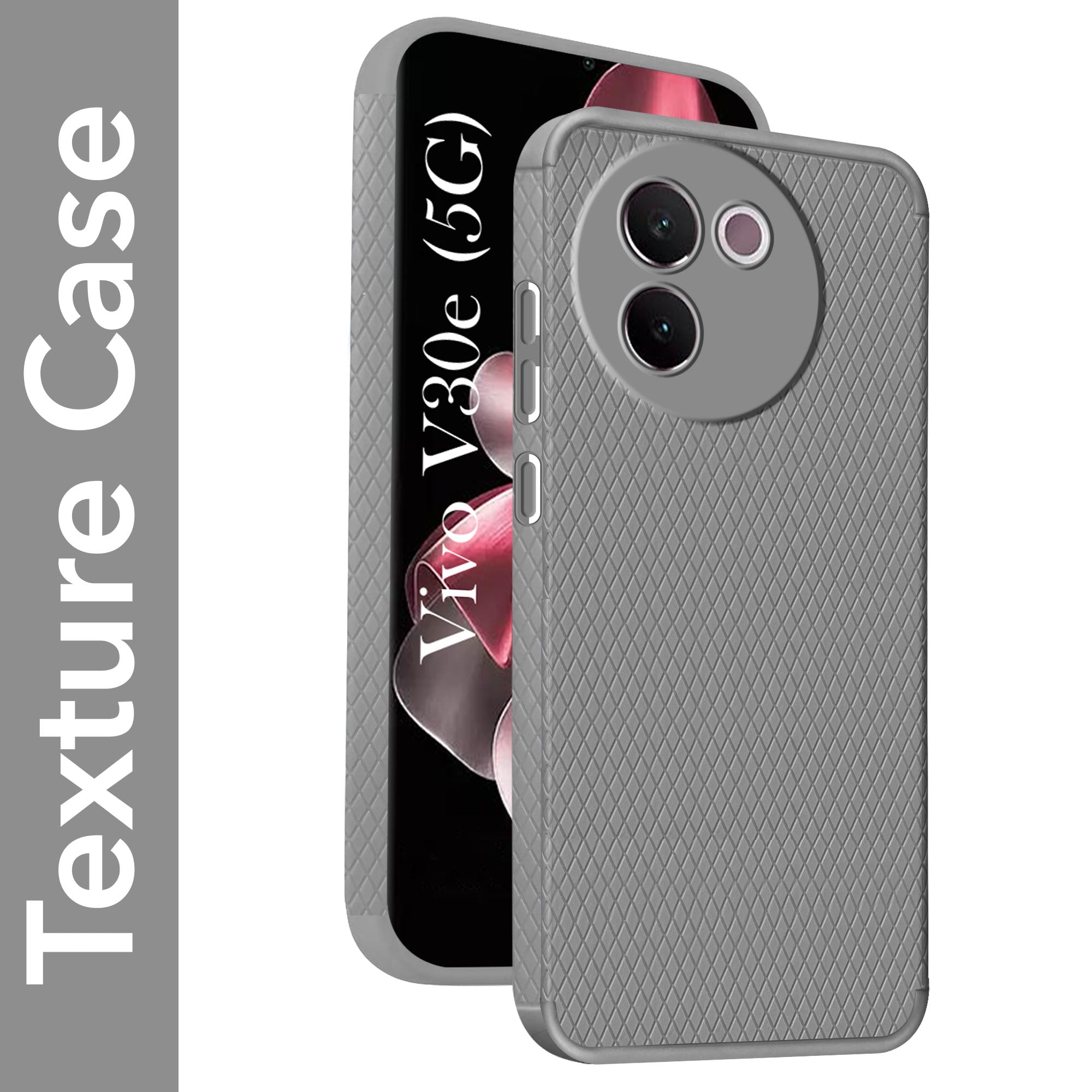 For Vivo V30e 5G Back Cover Case (Liquid Silicone | Side Grip | Camera Protection