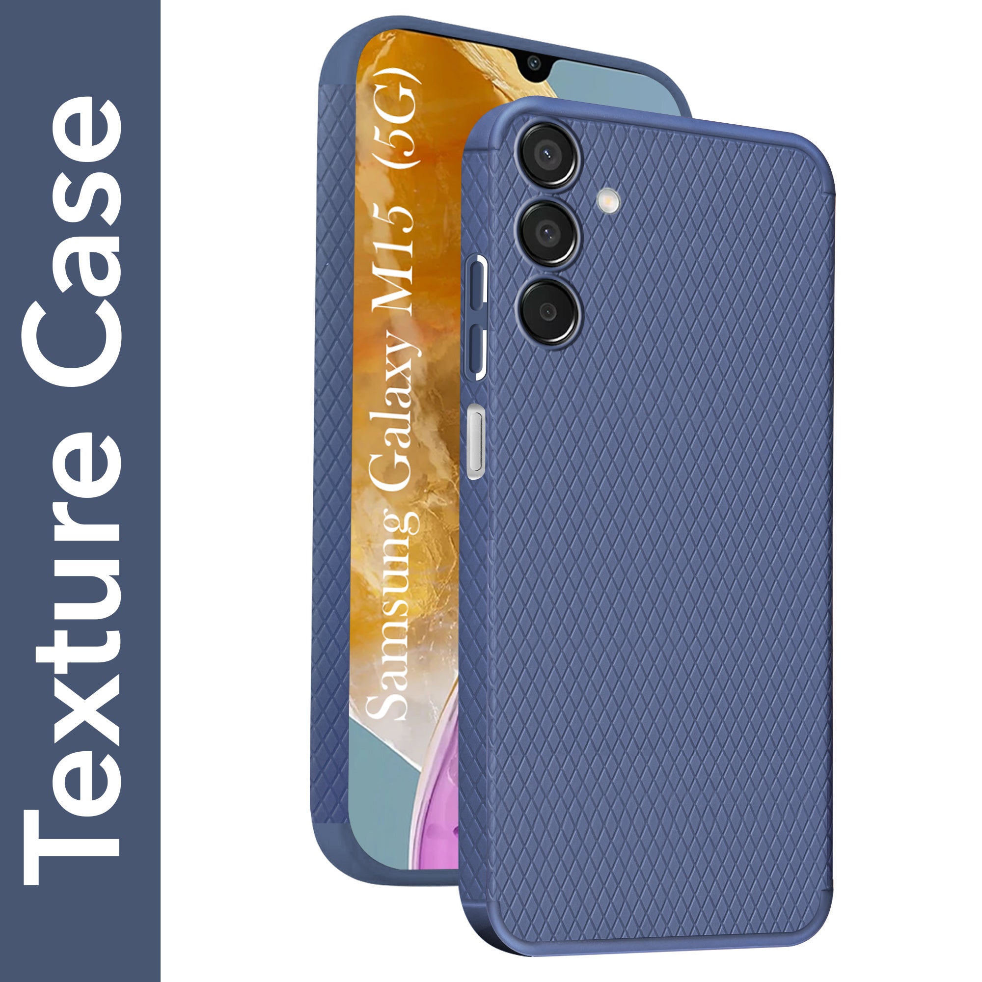 For Samsung Galaxy M15 5G Back Cover Case (Liquid Silicone | Side Grip | Camera Protection)