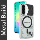 For Samsung Galaxy A27 5G | Galaxy M47 5G Metallic Back Cover Case (Metallic Camera Protection & Buttons | Translucent Milky Shade | Hard Polycarbonate)