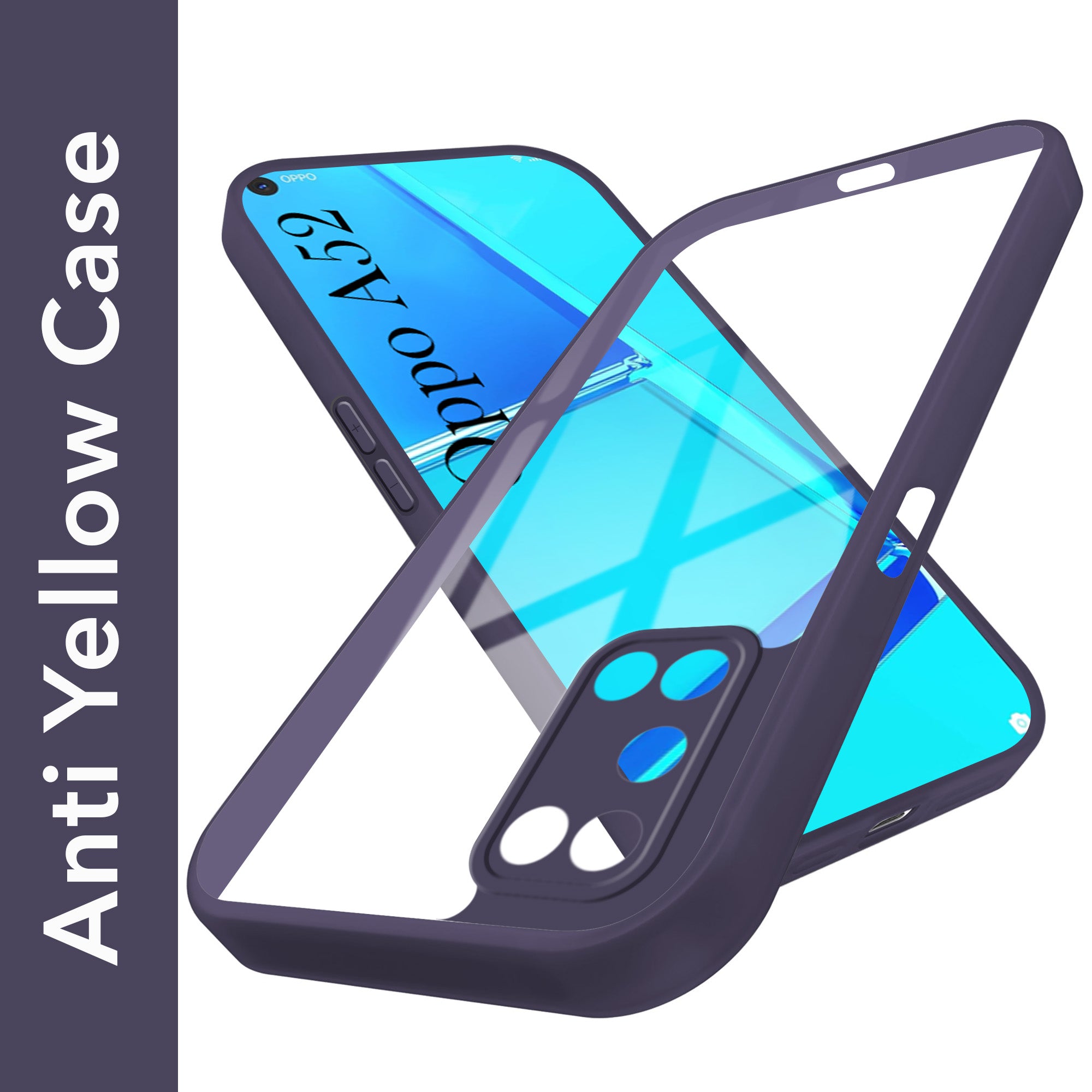 For Oppo A52 Back Cover Case Ultra-Hybrid (Lifetime Anti Yellow | Anti Scratch | Crystal Clear Shockproof)