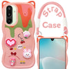 For Samsung Galaxy M16 5G | Samsung Galaxy F16 5G Back Case Cover Strap (3D embossed Figures | Strap Holder | 360* Soft Cushion with Camera Bump)