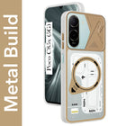 For Poco C85x 5G Metallic Back Cover Case (Metallic Camera Protection & Buttons | Translucent Milky Shade | Hard Polycarbonate)