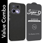 For Realme 16 Pro Combo with Back Cover and 9H Tempered Glass (Liquid Silicone | Camera Protection | Oleophobic Coating Screen Glass)