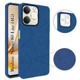 For Realme Narzo 80 Lite 4G Back Cover Case (Glass Like Camera Protection | Leather Feel | Minimalist Professional Grip)