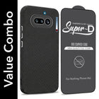 For Nothing Phone 4A 5G Combo with Back Cover and 9H Tempered Glass (Liquid Silicone | Camera Protection | Oleophobic Coating Screen Glass)